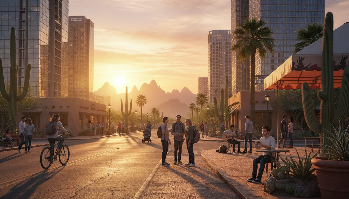 explorez la vie quotidienne à phoenix, alliant dynamisme urbain et beauté naturelle du désert américain. plongez dans une expérience unique entre modernité et traditions.
